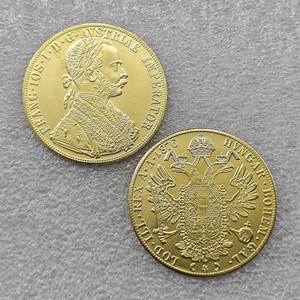 1873-1915 Oostenrijk 4 Ducat antieke stijl herdenkingsmunten, geschenken, woondecoratie - Product Image 4