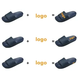 Chanclas de diseñador para hombre, calzado de goma, sandalias de PVC de alta calidad, zapatillas de playa de verano con logotipo personalizado