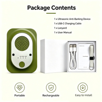 Répulsif à ultrasons pour chiens ABS, direct usine, avec flash LED, 3 modes, IPX5, rechargeable, anti-aboiement, pour extérieur et jardin