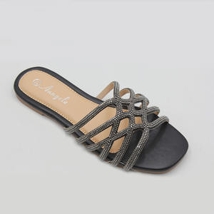 <span class=keywords><strong>Sandalias</strong></span> de mujer LuxuryRhinestone Gladiator <span class=keywords><strong>Sandalias</strong></span> <span class=keywords><strong>planas</strong></span> con joyas <span class=keywords><strong>Sandalias</strong></span> elegantes de boda brillantes Tanga Zapatos al aire libre - Product Image 2