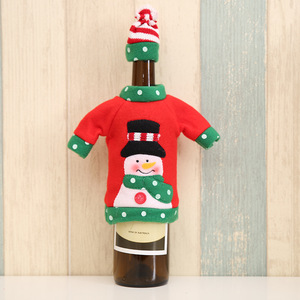 Décorations de noël pour la maison, couverture de bouteille de vin, bas de bonhomme de neige, supports cadeaux, décorations de noël et de nouvel an - Product Image 6