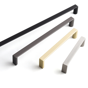 Oukali thời trang hiện đại Đồ nội thất tủ xử lý phòng tắm nhà bếp Matt Hợp kim kẽm đen ngăn kéo kéo xử lý - Product Image 2