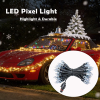 Luces de Navidad, Tira de Luces LED de 12 mm IP68, Luces Puntuales LED de 12 V, Cuerpo de PVC, RGB, para Parques Temáticos, Paisajes, Fiestas, Hoteles, Hogares, Calles