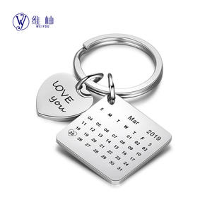 Porte-clés photo en acier inoxydable personnalisable pour dropshipping Shopify POD – Calendrier photo DIY – Cadeau commémoratif - Product Image 2