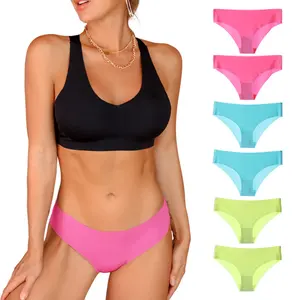 Customized Hot Sale One Piece 100% Cotton Seamless Panties Ladies Pure Cotton Crotch Women's T-back Sexy Underwear