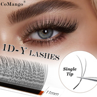 Nouvelles extensions de cils 2D en Y, bouquets pré-faits à pointe unique, volume étroit LC/M, cils individuels légers et naturels