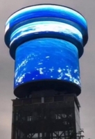 P4mm Pantalla LED flexible Exterior 320x160mm HD Cilindro curvo Módulo LED suave para publicidad
