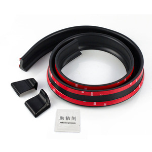 <b>Rear</b> <b>Spoiler</b> Rubber 45mm Black 3m Tape Installation For Sedan <b>Rear</b> Bumper Wing Shaped LKT005 - Product Image 1