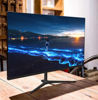 Moniteur de bureau LED incurvé FHD/QHD 2K/4K pas cher d'usine, ODM/OEM, 75/100/165/180 Hz, 22/24/27 pouces, moniteur de bureau plat pour PC