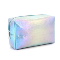 Holographic Glitter Bathing Suit Display 3D Hologram Muliti-functional Portable Rectangular Travel Makeup Bag Cosmetic Pouch