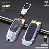 Coque de clé de voiture en alliage de zinc pour Mercedes Benz AMG Classe A C E S G GLC CLE CLA GLB W177 W205 W213, accessoires pour clé