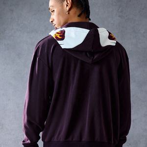 Sudadera con capucha de 500 g/m² de fabricante personalizado, con estampado digital de calavera de Halloween, con cremallera completa para hombre - Product Image 2