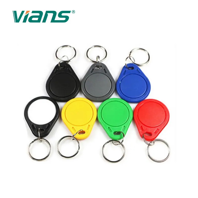 Gantungan kunci pintar Keyfob plastik Abs, Gantungan Kunci Hotel Gym 125khz/13.56mhz Rfid Tag kunci akses Rfid