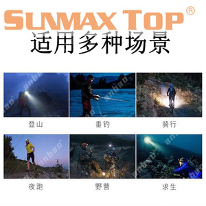 Linterna frontal LED de 5 luces, recargable por USB, 1500mAh, linterna frontal brillante para senderismo, camping, pesca - Product Image 5