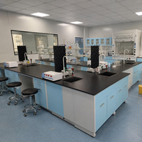 Meubles de laboratoire, banc de laboratoire, table de laboratoire pharmaceutique avec évier, plan de travail en résine époxy pour la recherche médicale et biologique