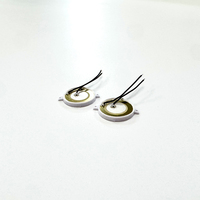 Sonotrode piézoélectrique mince passif SWT personnalisé à haut niveau sonore 16 mm 2,5 kHz avec fils tressés noirs pour petits appareils électroniques domestiques
