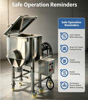 Mélangeur vertical industriel pour poudres, machine de mélange de granulés en acier inoxydable pour le mélange de matières premières alimentaires, chimiques et plastiques