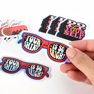 สติกเกอร์ไดคัทไวนิลกันน้ำสำหรับเด็กสติกเกอร์โลโก้การ์ตูนสีเงินโฮโลแกรมสำหรับเด็ก - Product Image 6