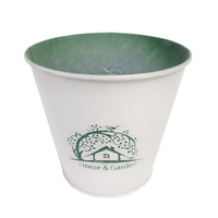Pots de fleurs décoratifs en métal Jardinières en zinc nordique frais Seau de fleuriste d'intérieur Vase galvanisé pour jardin et maison