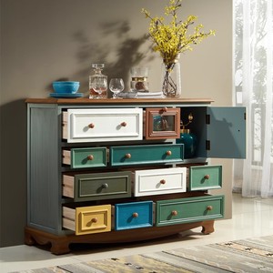 Mỹ Rắn Gỗ Phong Cách Cổ Mười Ngăn Kéo Lưu Trữ Ngực Cổ Điển Trang Trí Tủ Quần Áo Cho Phòng Ngủ Phòng Khách Đồ Nội Thất - Product Image 4