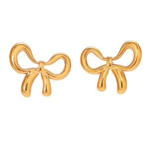 <span class=keywords><strong>Set</strong></span> Anting Stud Emas untuk Wanita, Baja Anti Karat, Desain Campuran Kupu-kupu, Hati, Bintang, Pita, Bulan, Perhiasan Hadiah - Product Image 5