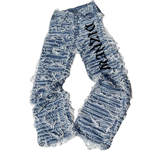 DIZNEW-<span class=keywords><strong>Jeans</strong></span> Catwhiskers épais <span class=keywords><strong>pour</strong></span> hommes, vêtements bon marché, personnalisés, mode <span class=keywords><strong>de</strong></span> rue, <span class=keywords><strong>jeans</strong></span> en denim <span class=keywords><strong>de</strong></span> <span class=keywords><strong>marque</strong></span> baggy bleue, vente en gros - Product Image 2