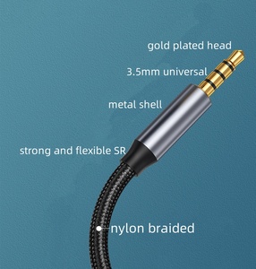 Cable de Audio AUX de alta fidelidad de 1m y 3,3 pies DAC tipo <span class=keywords><strong>C</strong></span> 3,5, chaqueta de nailon de alta calidad, blindaje trenzado para ordenador móvil Samsung - Product Image 4