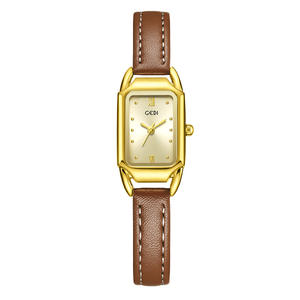Montre élégante pour femmes, niche haut de gamme, bracelet en cuir, montre à quartz pour étudiants - Product Image 5