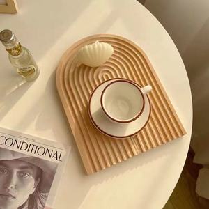 Vente chaude nordique bureau décoratif en bois servant plateau à café nourriture gâteau plateau <span class=keywords><strong>de</strong></span> rangement organisateur planche à découper en bois - Product Image 4