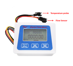 1/4 ''kết nối nhanh chóng cảm biến lưu lượng nước với nhiệt độ cảm biến Counter <span class=keywords><strong>Meter</strong></span> xách tay hiển thị kỹ thuật số nước truy cập - Product Image 2