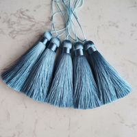 Échantillon gratuit 1000 couleurs 8cm grande glands de soie pour bijoux, 100% rayonne frange gland en soie 1.2cm diamètre