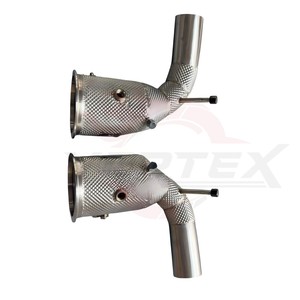 ท่อหน้าสแตนเลส Vortex พร้อมแผ่นกันความร้อนสำหรับ Porsche 911 992 Turbo S 3.8T พร้อมชุดอุปกรณ์ฮาร์ดแวร์ท่อป้องกันความร้อน - Product Image 3