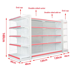 Tùy chỉnh Gondola Kệ hai mặt siêu thị kệ trưng bày siêu thị Kệ siêu thị tạp hóa giá. - Product Image 2