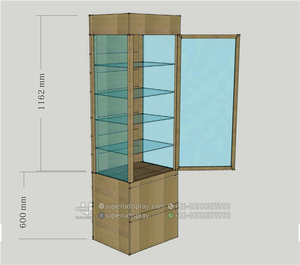 Miễn Phí Tùy Chỉnh Thiết Kế Chất Lượng Hàng Đầu Hiển Thị Bằng Gỗ Tủ Đứng Cho Quang Cửa Hàng Cao Cấp Ván Ép Kính Hiển Thị Lịch Thi Đấu - Product Image 3