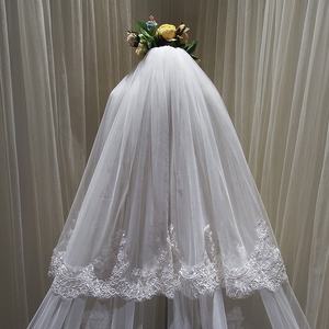 चीन के कारखाने की कीमत ब्राइडल घूंघट के साथ शादी का घूंघट 3 मीटर * 3 मीटर - Product Image 5