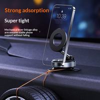 Support de téléphone de voiture sans fil en alliage MagSafe à adsorption par ventouse pour pare-brise, accessoires de navigation automobile pour iPhone et Android