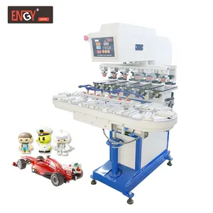 China supplier manufacturer Six Colour conveyor Closed ink Cup Pad Printer 6 color pad printing machine