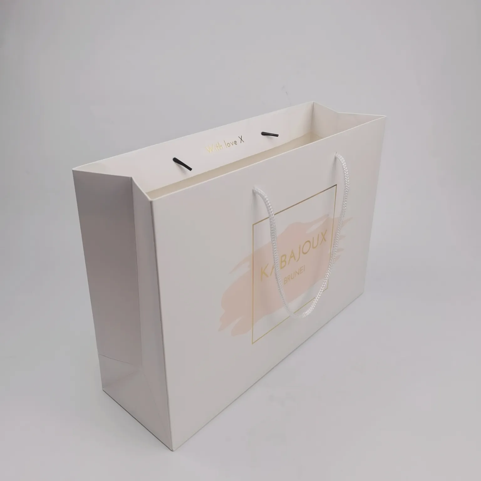 Пользовательские печатные логотип tote бумажная сумка для покупок для бутика