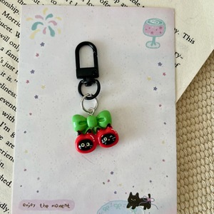 Nouveau porte-clés en métal, pendentif mignon en forme de pomme et de chat pour sacs, accessoires de sac, breloques - Product Image 4
