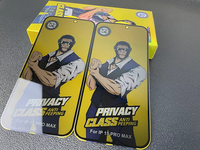 Protection d'écran en verre trempé anti-espion Gorilla de qualité supérieure pour iPhone 11 12 13 14 15 16 Plus