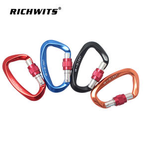 Mosquetón de Aleación de Aluminio 7075 de Grado Aeronáutico Tipo D con Capacidad de Escalada de 25KN, Cierre Automático, Mosquetón para Yoga - Product Image 1