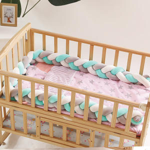 <span class=keywords><strong>Nido</strong></span> de Bebé de Terciopelo de Algodón Suave 100% Poliéster Trenzado a Mano, Almohada de Nudos para Cuna, Protectores de Cuna - Product Image 4