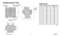 Bomba Neumática de Diafragma AODD P2/SSPPP/TSU/TF/STF/0070 FDA con Carcasa de Acero Inoxidable/Diafragma de PTFE para Tratamiento de Aguas Residuales