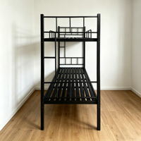 Lits superposés modernes en métal, taille double, en fer, convertibles, pour étudiants et adultes, lit de dortoir, directement de l'usine