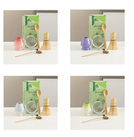 Support en céramique pour fouet à matcha, support Chasen, boîte cadeau écologique pour ensemble de thé matcha traditionnel en bambou