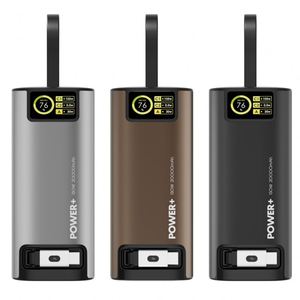 พาวเวอร์แบงค์สำหรับแล็ปท็อป 130W ความจุ 20000mAh รองรับการชาร์จแบบ PD  พร้อมสาย USB-C แบบยืดหดได้ในตัว ชาร์จเร็วแบบคู่ วัสดุ PVC - Product Image 3