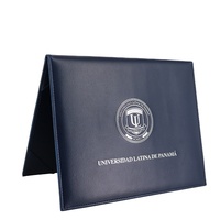 Porte-certificat et couverture de diplôme en cuir PU A4 avec tailles et logo personnalisables