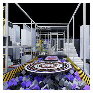 Peralatan Taman Bermain Dalam Ruangan Komersial Bersertifikat City Games dengan Trampolin, Dinding Panjat, dan Lintasan Tali - Product Image 4