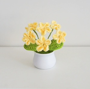 Nouveau M 2026 – Bouquet de fleurs au crochet fait main, accessoires floraux au crochet, appliques en coton à coudre pour projets DIY - Product Image 6