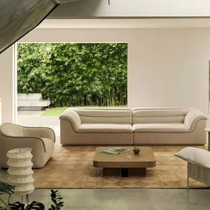 Italian Modern Sectional <b>Sofas</b> Fabric Red Velvet Luxury Curved Modular Floor <b>Set</b> 7seater L <b>Set</b> - Product Image 2